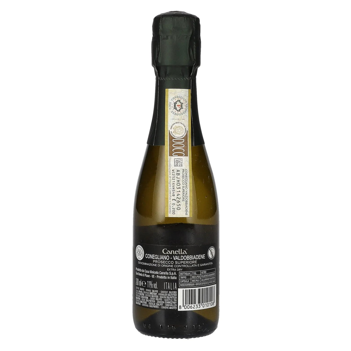 Canella Valdobbiadene Prosecco Superiore DOCG 11% vol. 0,2 l