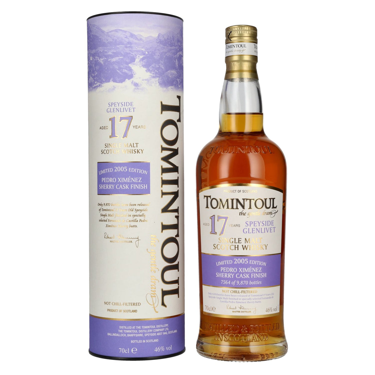 Tomintoul 17 Years Old PX SHERRY CASK Finish 2005 46% Vol. 0,7l in Geschenkbox