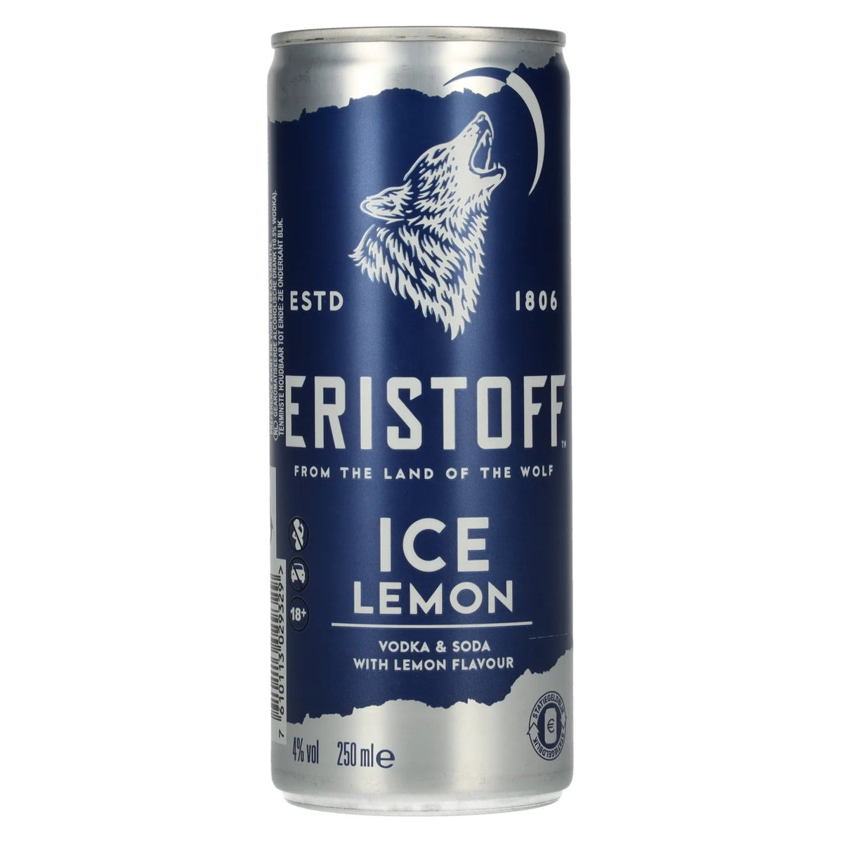 Eristoff Ice Lemon 4 % vol., canette de 0,25 l, consigne