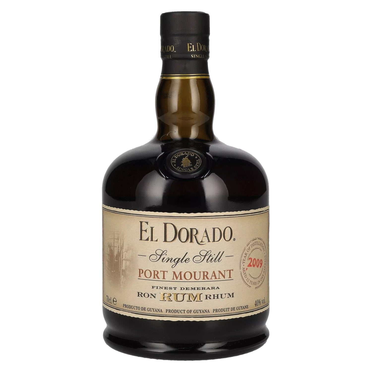 El Dorado Single Still PORT MOURANT Fijnste Demerara Rum 2009 40% Vol. 0,7l
