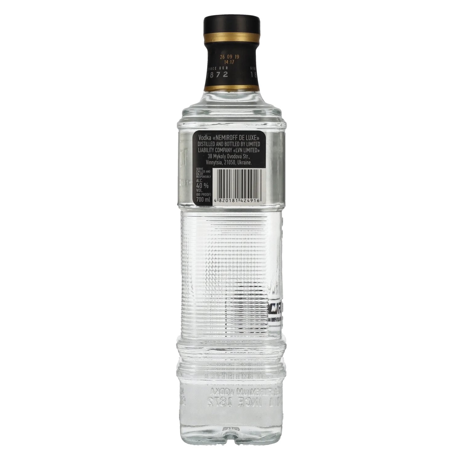 Nemiroff De Luxe Premium Vodka 40% ABV 0.7l