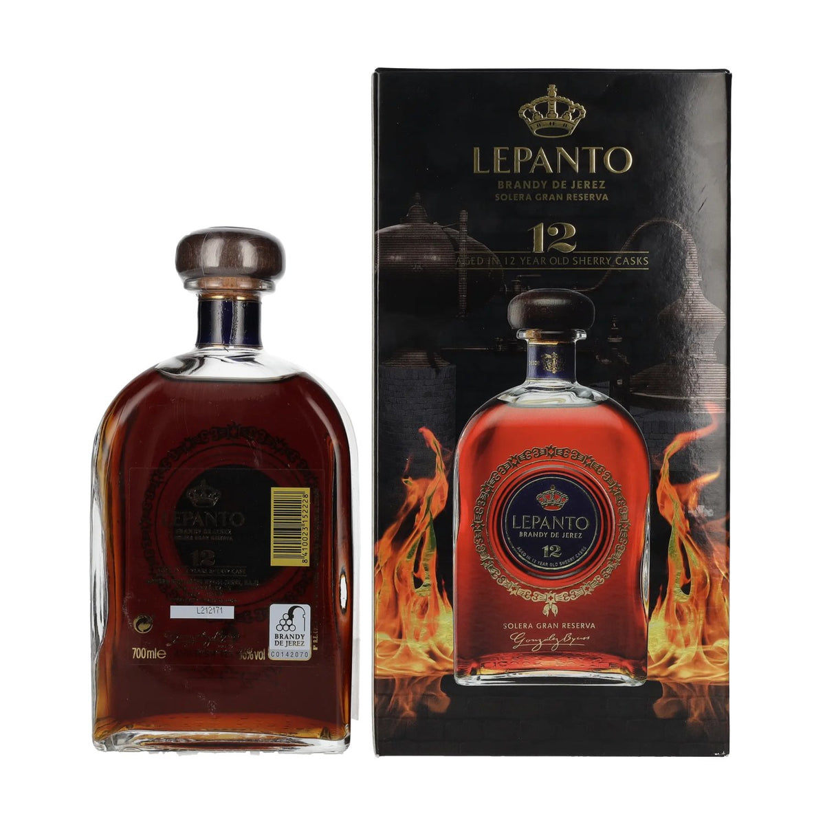 Lepanto 12 Brandy de Jerez Solera Gran Reserva 36% vol. 0.7 l in a gift box