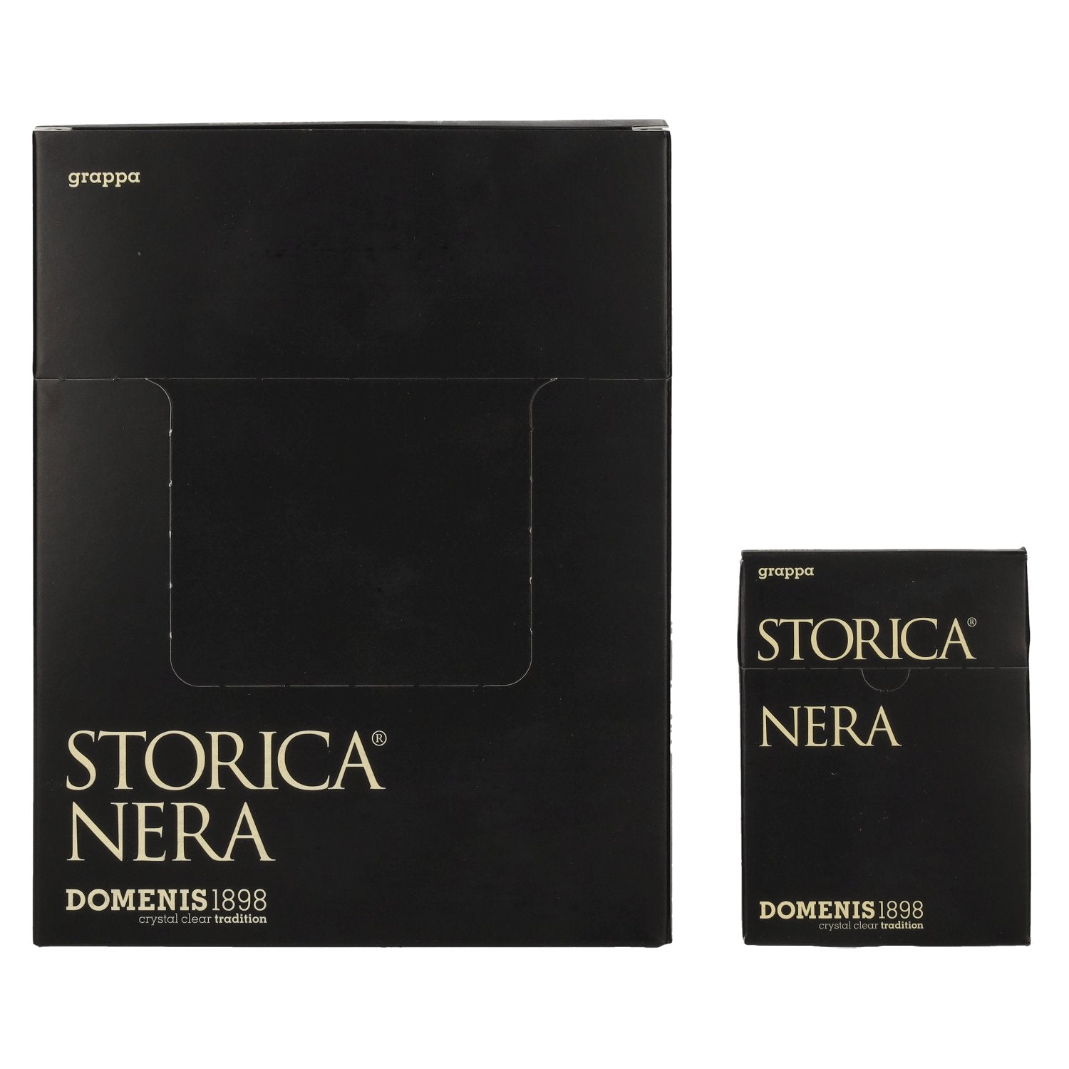Domenis 1898 STORICA NERA Grappa 50% Vol. 10x10x0,005l in geschenkverpakking