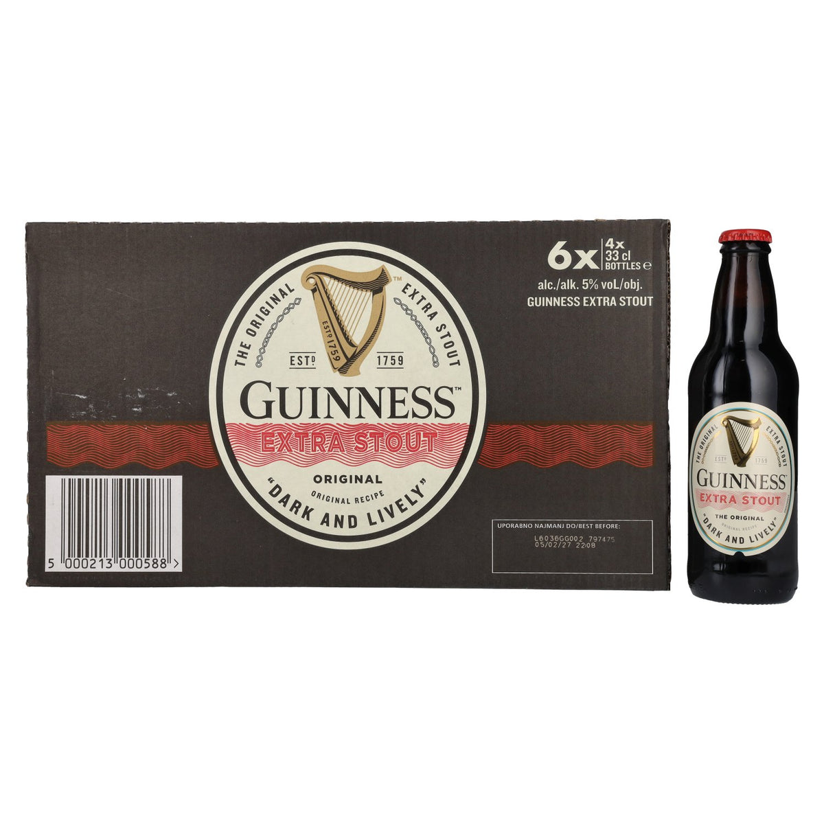 Guinness Extra Stout 5% Vol. 6x4x0,33l