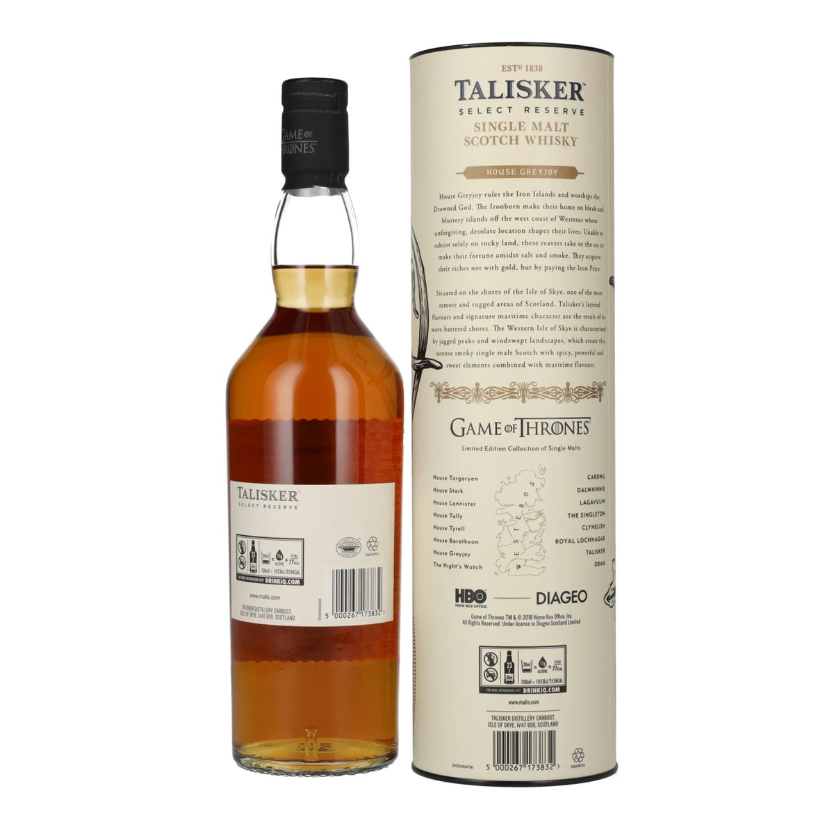 Talisker Select Reserve GAME OF THRONES House Greyjoy Single Malt Collection 45,8% vol. 0,7 l in geschenkverpakking