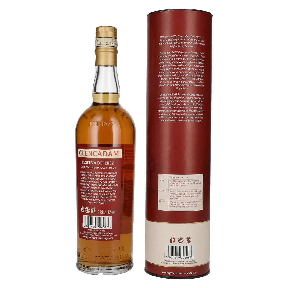 Glencadam RESERVA DE JEREZ 15 Years Old Single Malt OLOROSO SHERRY CASK FINISH 46% vol. 0.7 l in a gift box