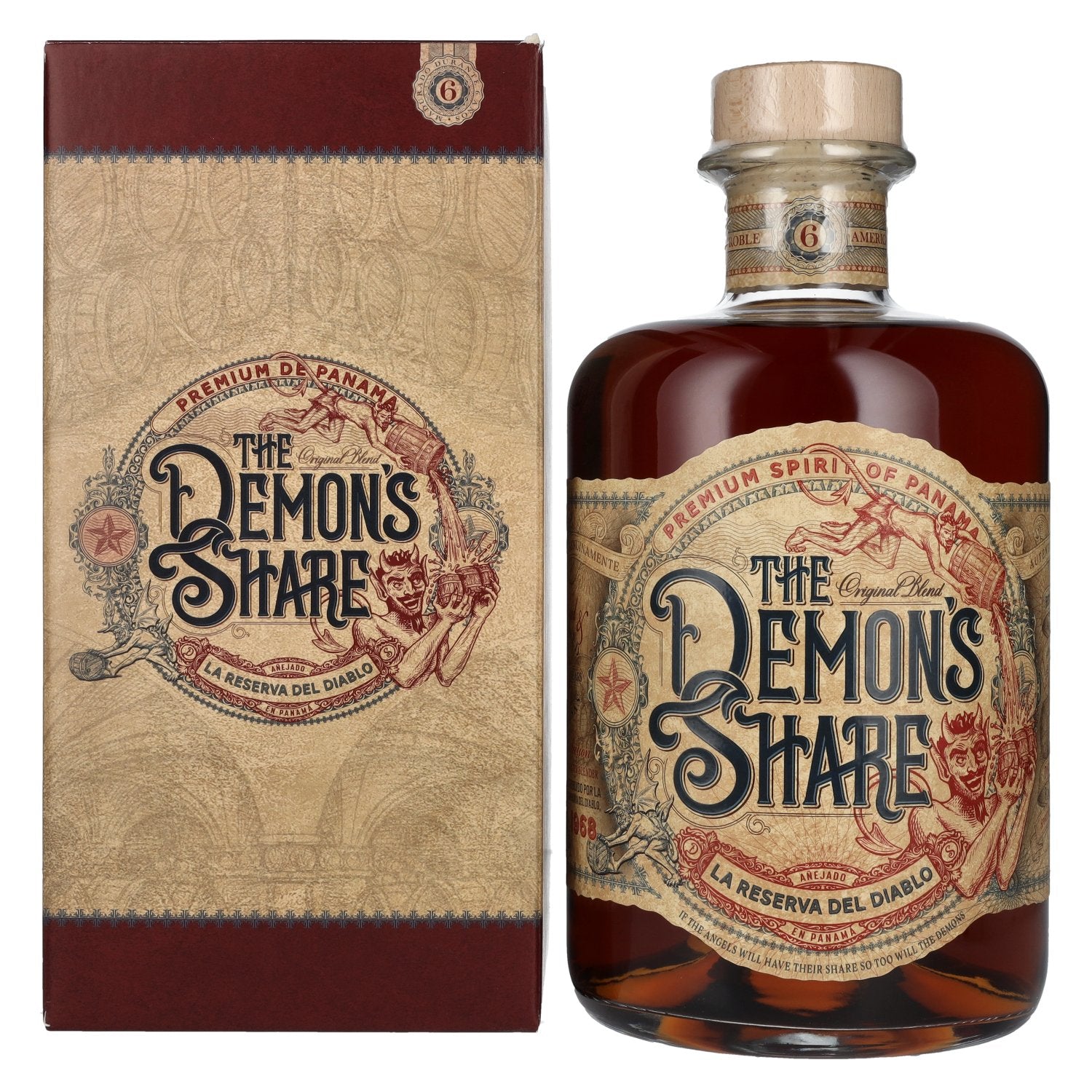 The Demon's Share 6 Years Old Spirit Drink 40% Vol. 3l in gift box