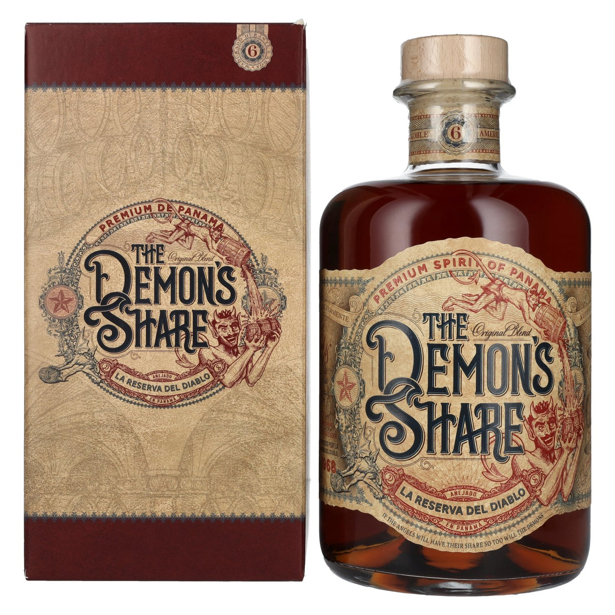 The Demon's Share 6 Years Old Spirit Drink 40% vol. 3 l in geschenkverpakking