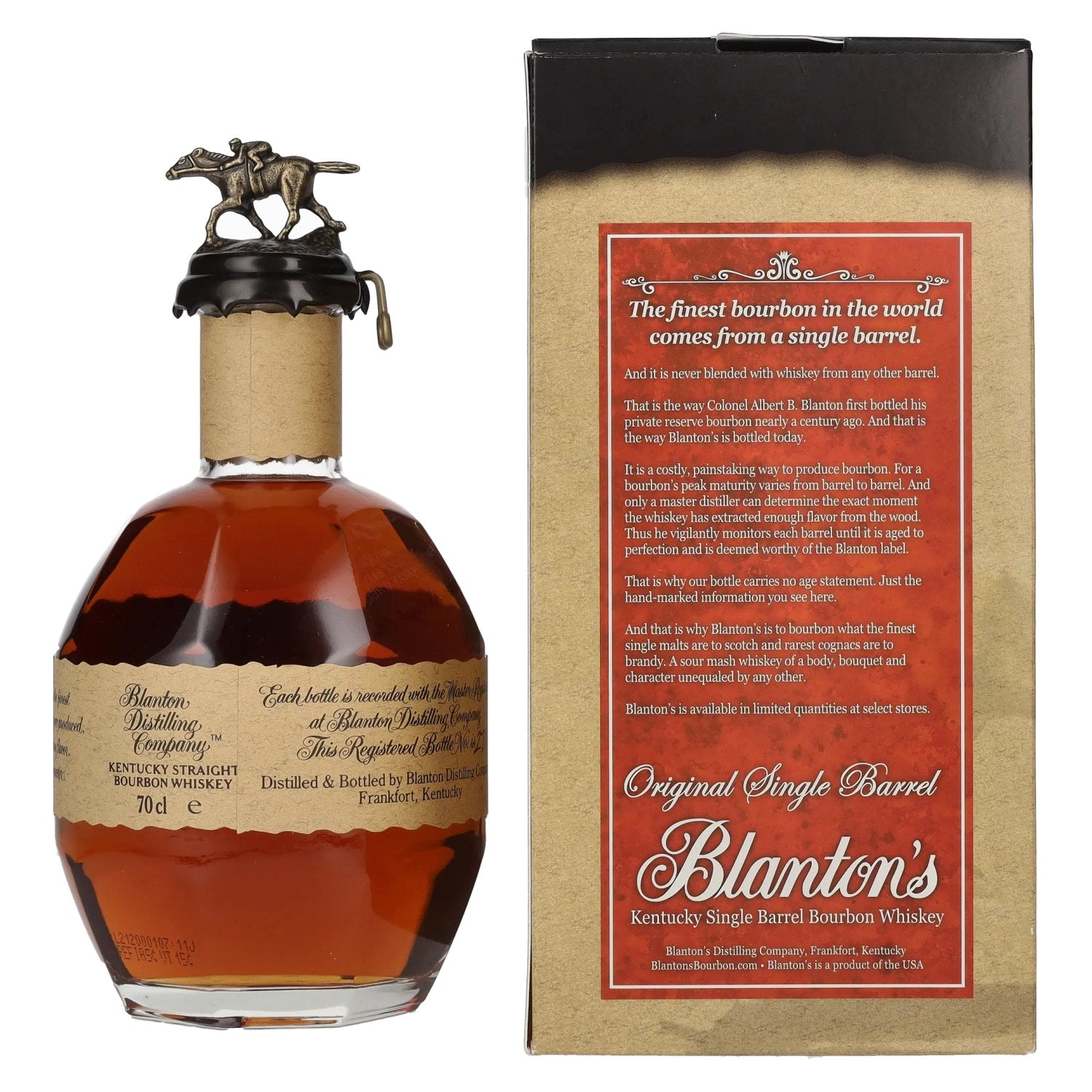 Blanton's The Original Single Barrel Bourbon Whiskey 46,5% Vol. 0,7l in gift box
