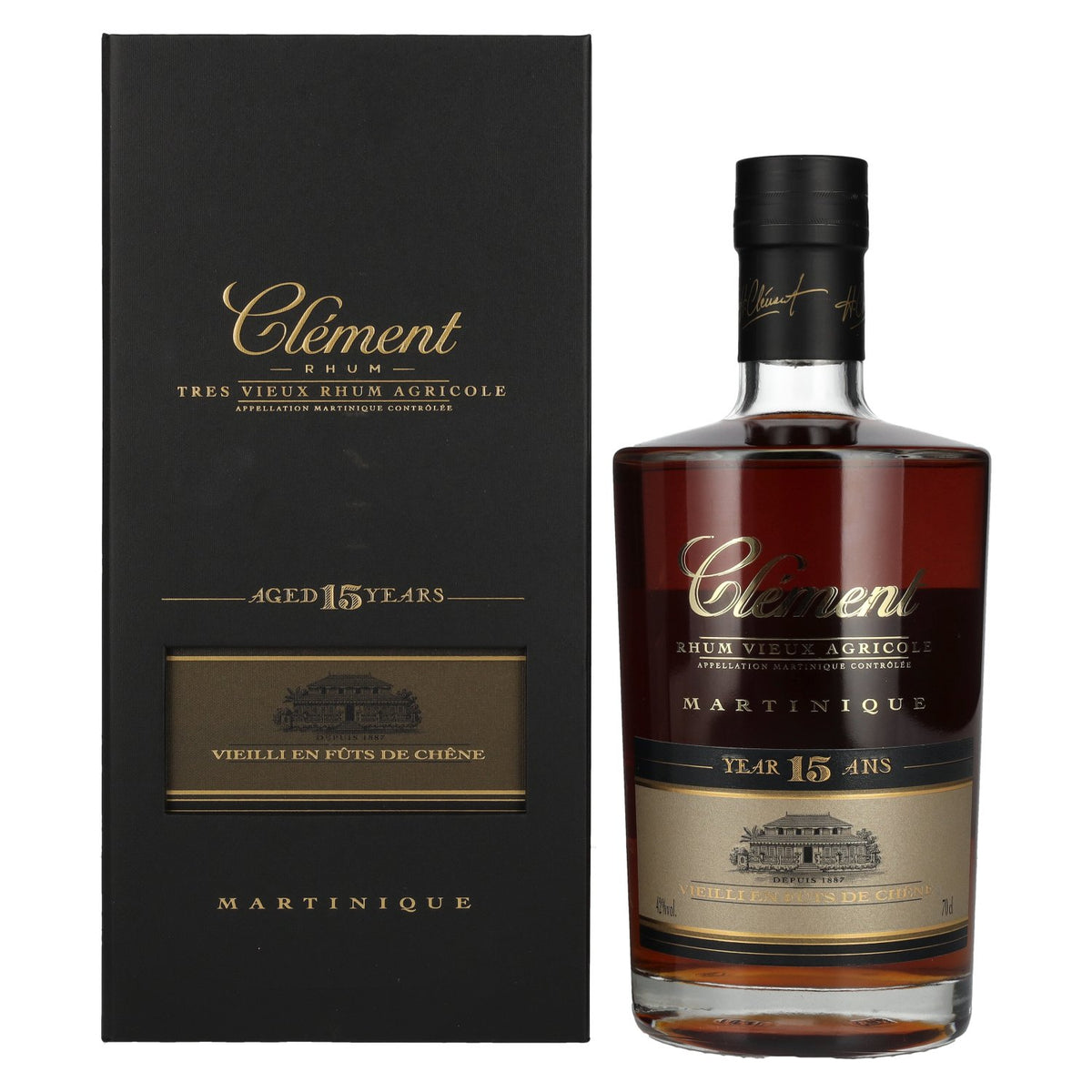 Clément Rhum Vieux Agricole 15 Ans 42% Vol. 0,7l in geschenkverpakking