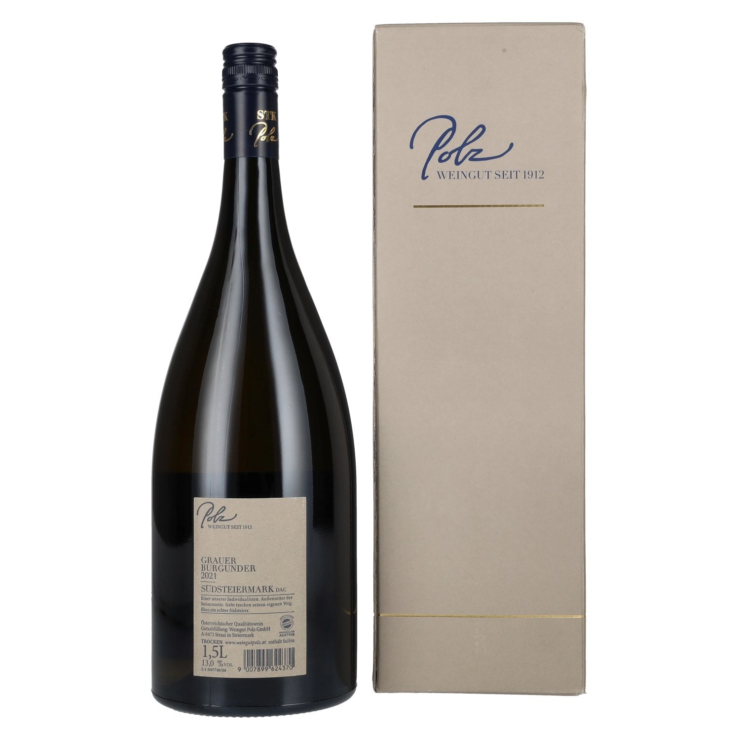 Polz Pinot Gris Südsteiermark DAC 2021 13% Vol. 1,5l in geschenkverpakking