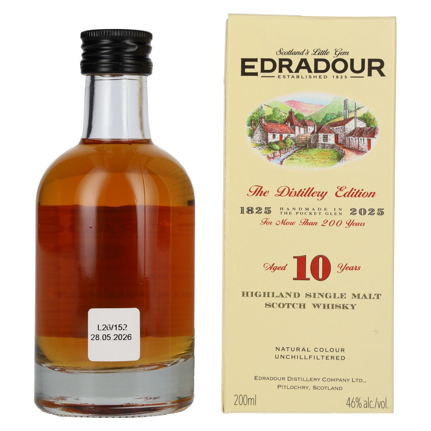 Edradour 10 Years Old Highland Sinlge Malt Scotch Whisky 46% Vol. 0,2l in Geschenkbox