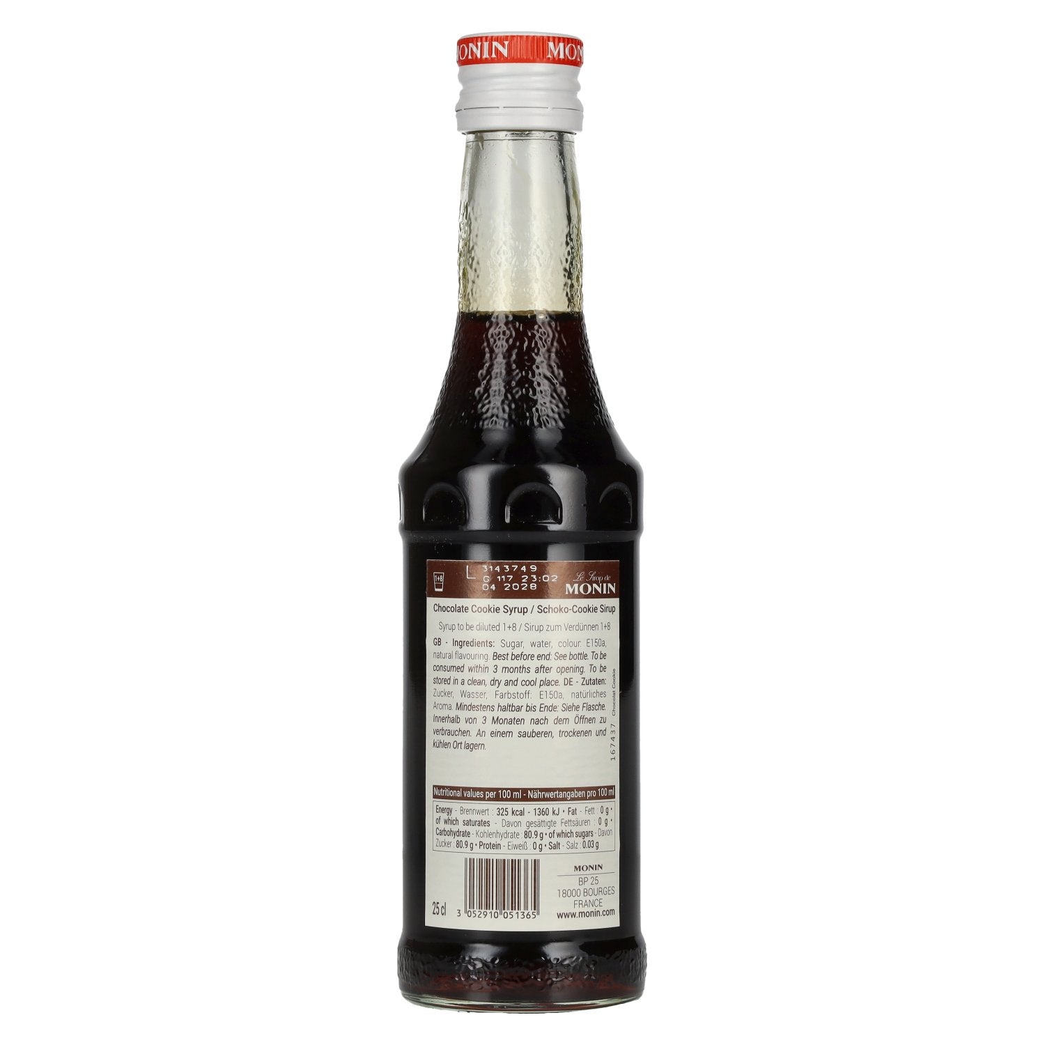 Sirop Monin COOKIE AU CHOCOLAT 0,25 l