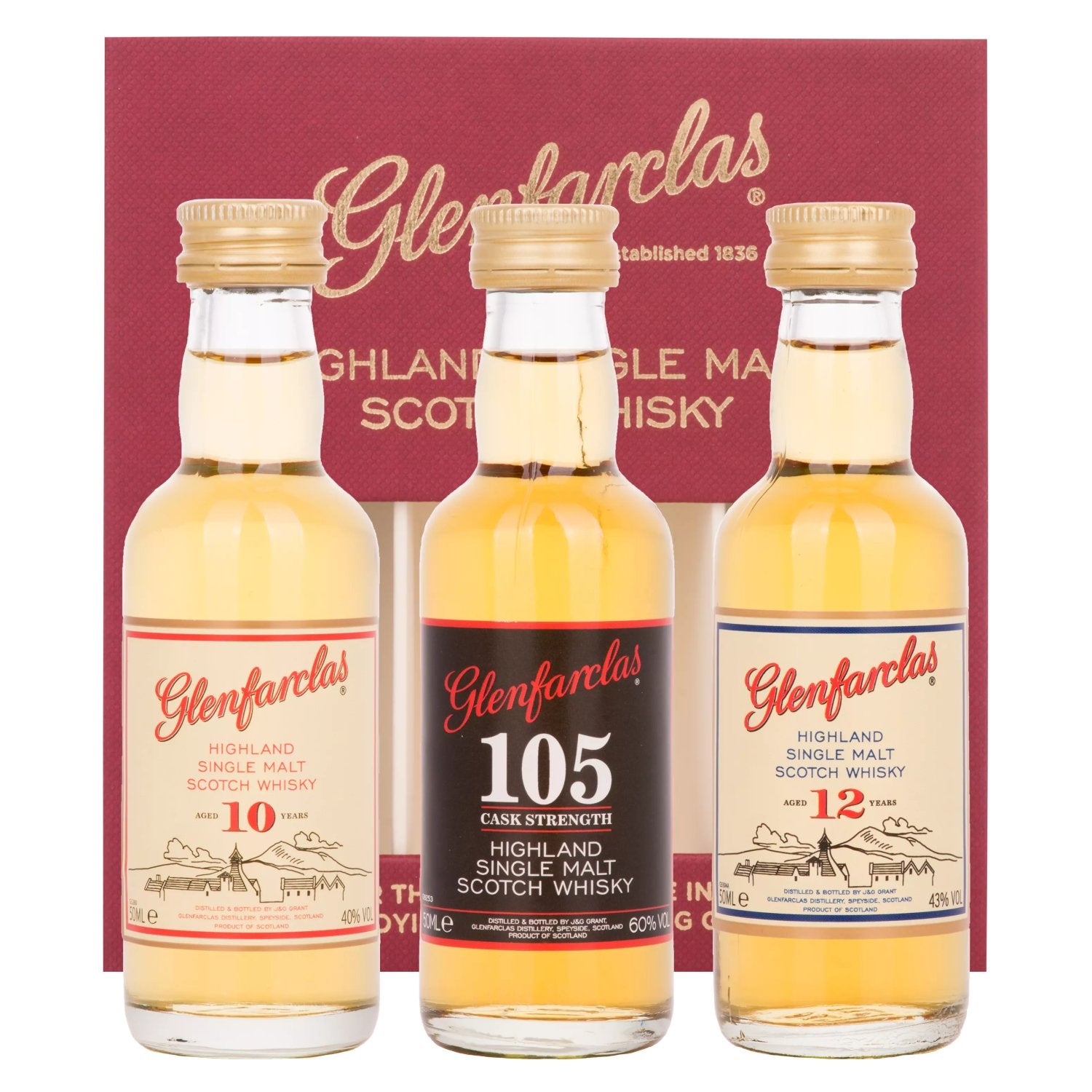 Glenfarclas Miniset (10 YO, 12 YO, 105) 47,7% Vol. 3x0,05l in Geschenkbox