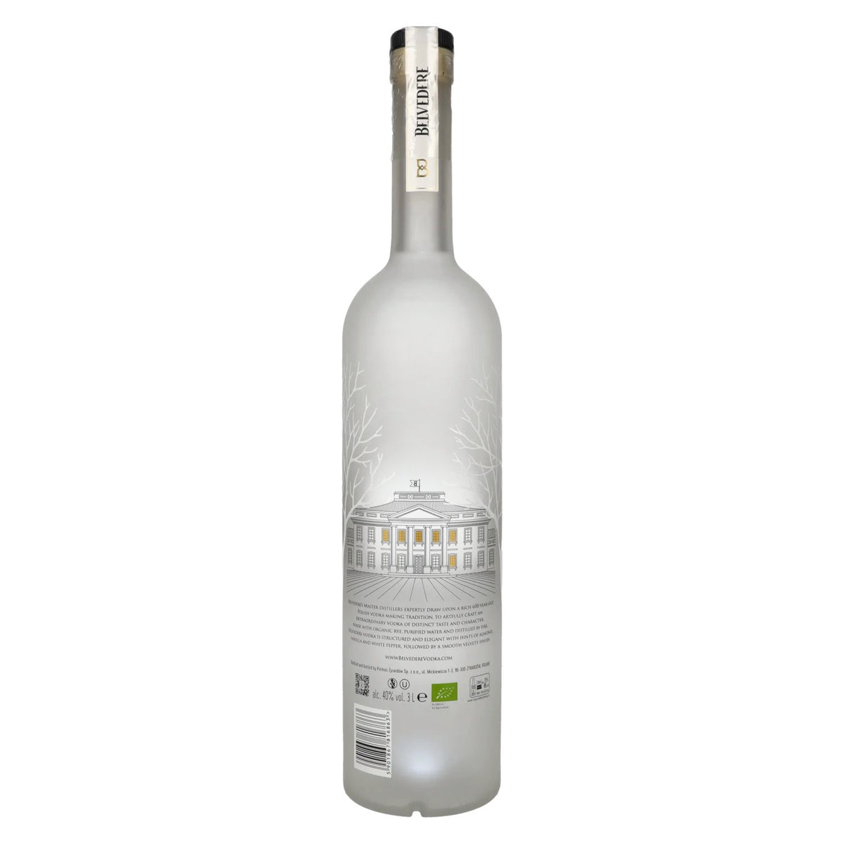 Belvedere Vodka bio 40 % vol. 3 l + autocollant lumineux LED