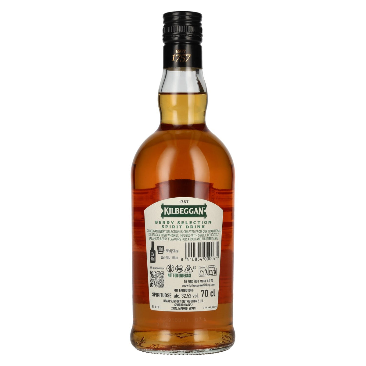 Kilbeggan Berry Selection Spirit Drink 32,5% Vol. 0,7l