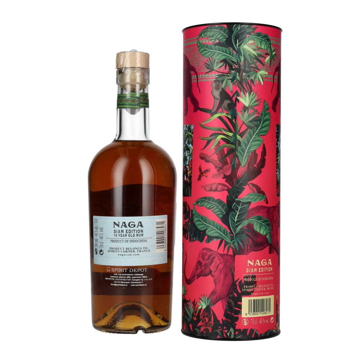 Naga 10-Year-Old Indochinese Rum SIAM EDITION 40% vol. 0.7 l in a gift box
