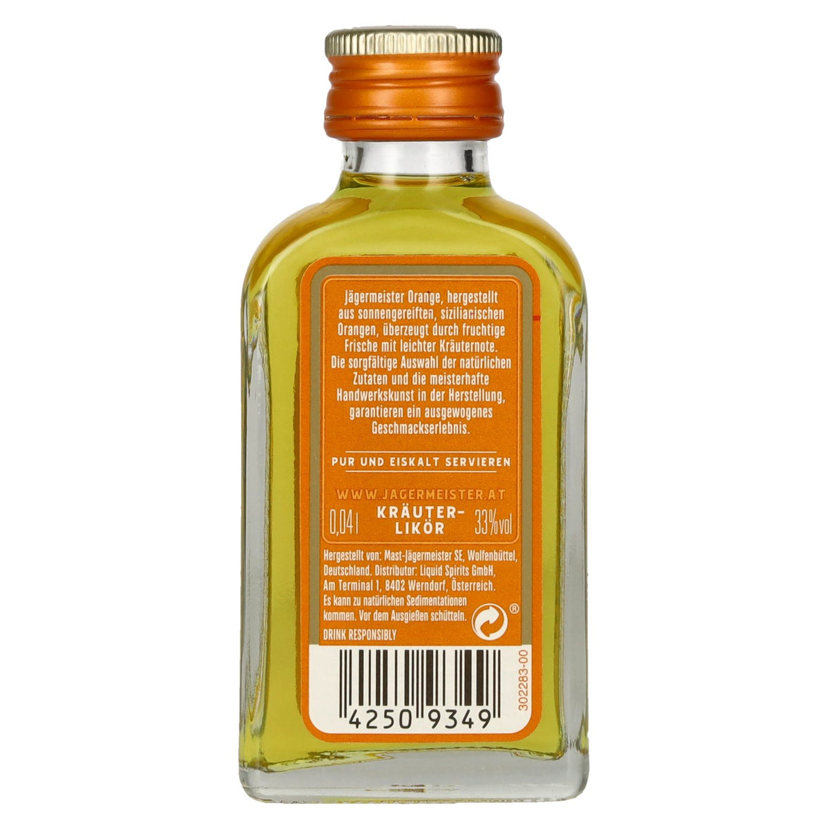 Jägermeister Sinaasappel 33% Vol. 0,04l