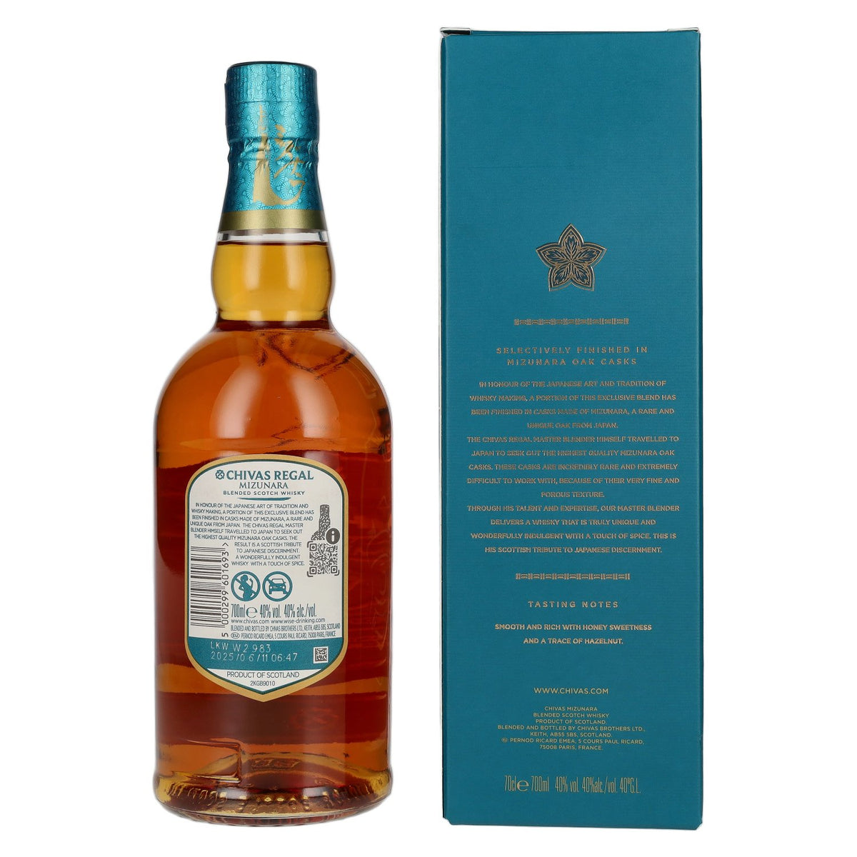 Chivas Regal MIZUNARA Blended Scotch Whisky 40% vol. 0.7 l in a gift box