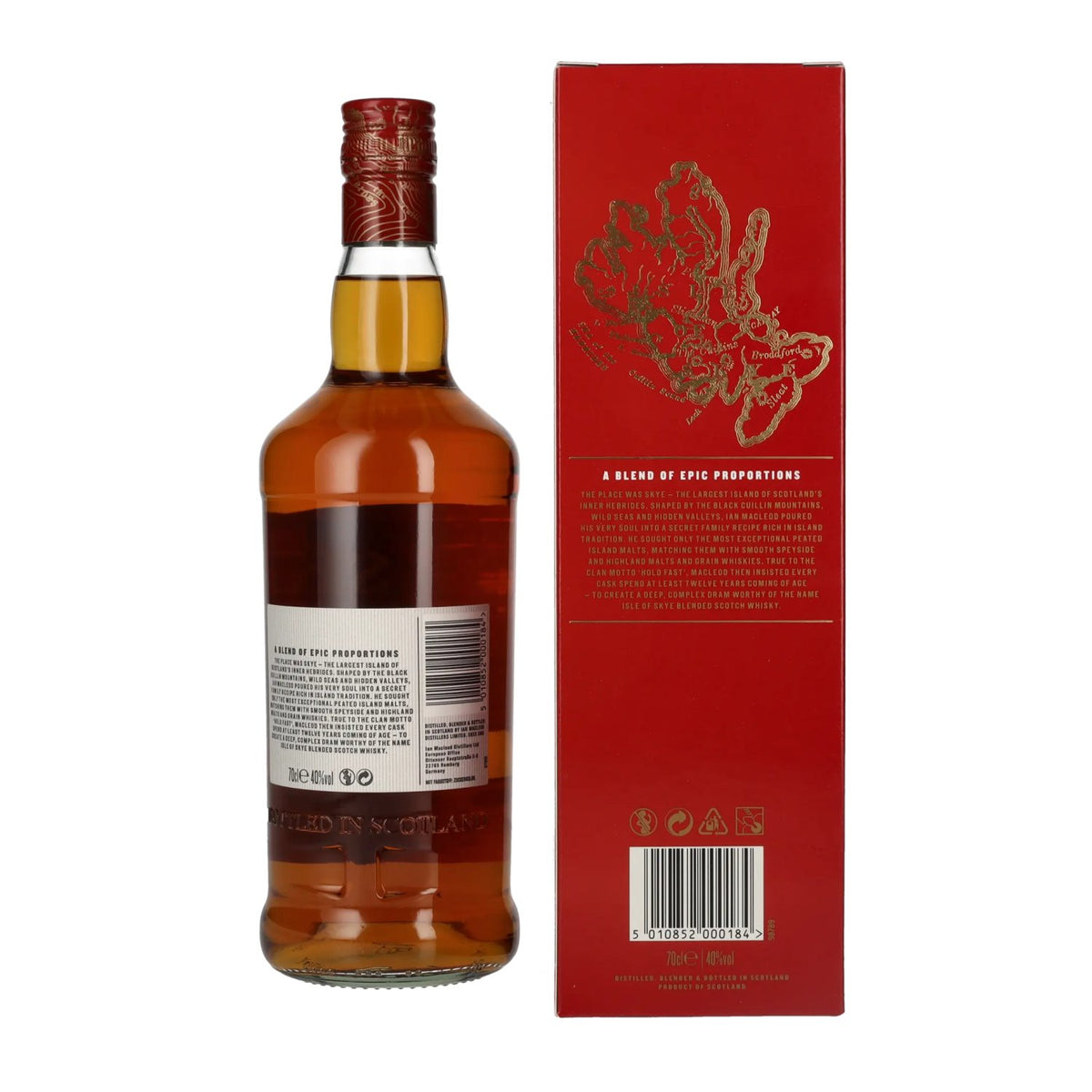 Isle of Skye 12-Year-Old Blended Scotch Whisky, 40% ABV, 0.7 litres, in a gift box