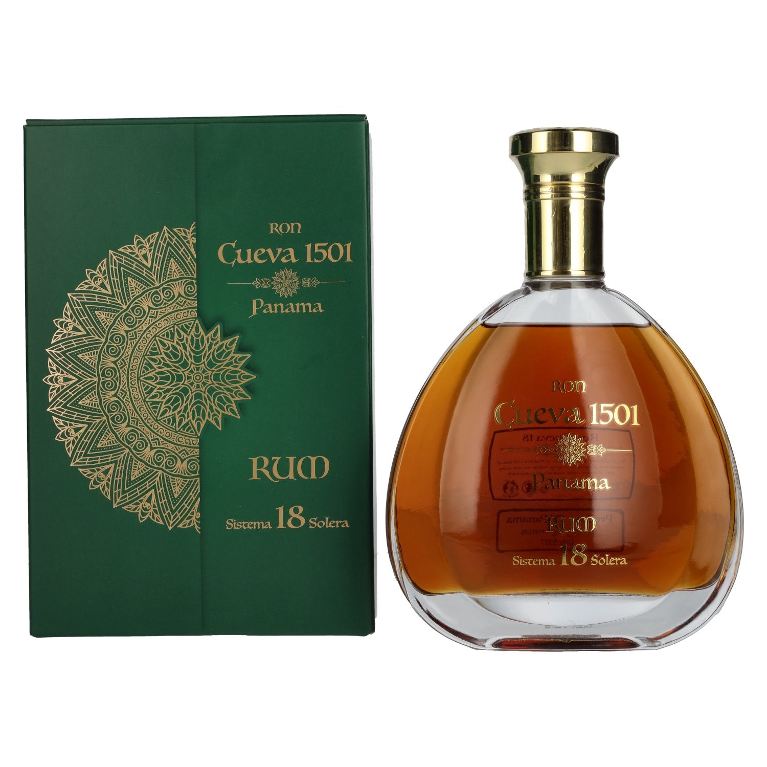 Ron Cueva 1501 Sistema 18 Solera Panama Rum 40% Vol. 0,7l in geschenkverpakking