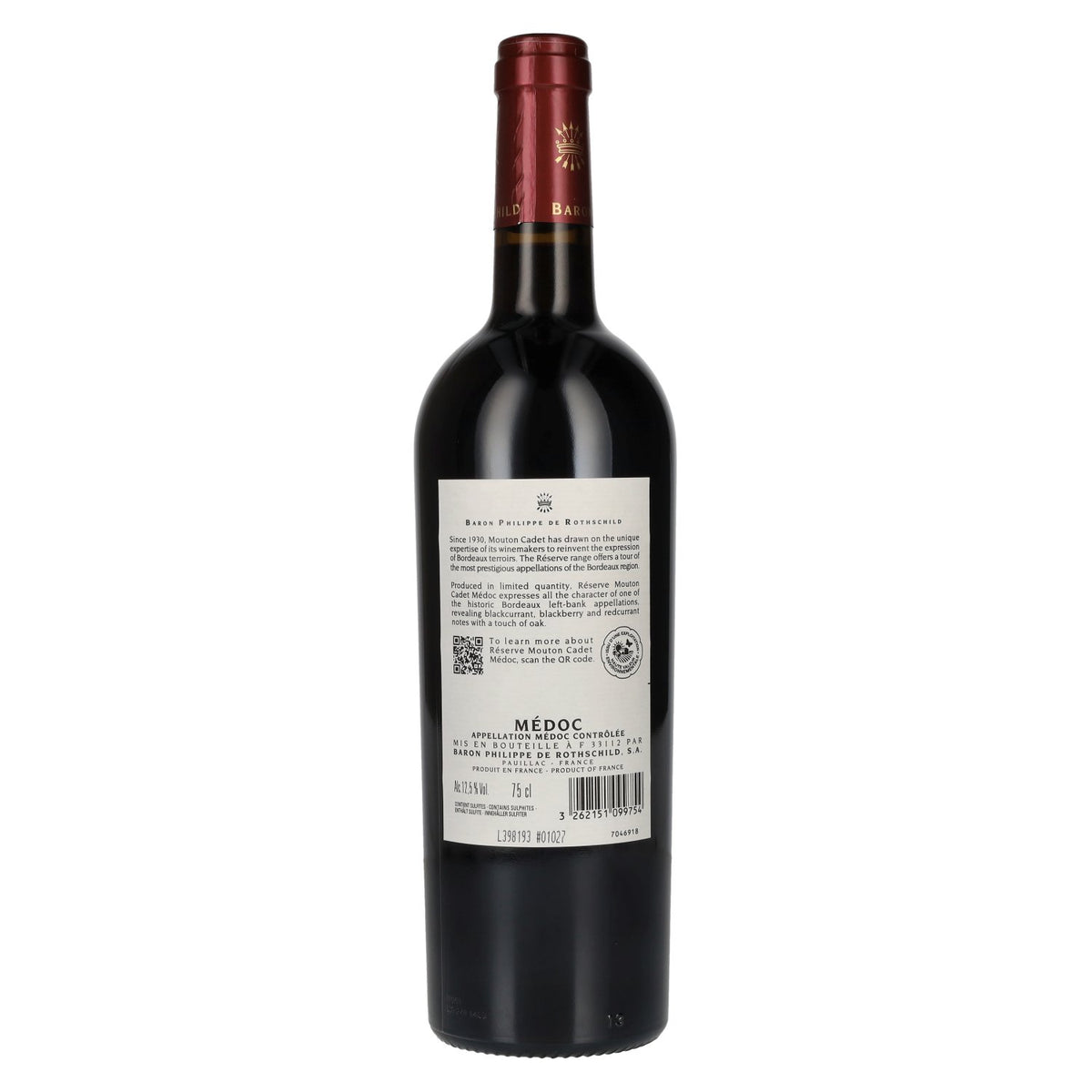 Baron Philippe de Rothschild MOUTON CADET Réserve Médoc 2021 12,5% Vol. 0,75l