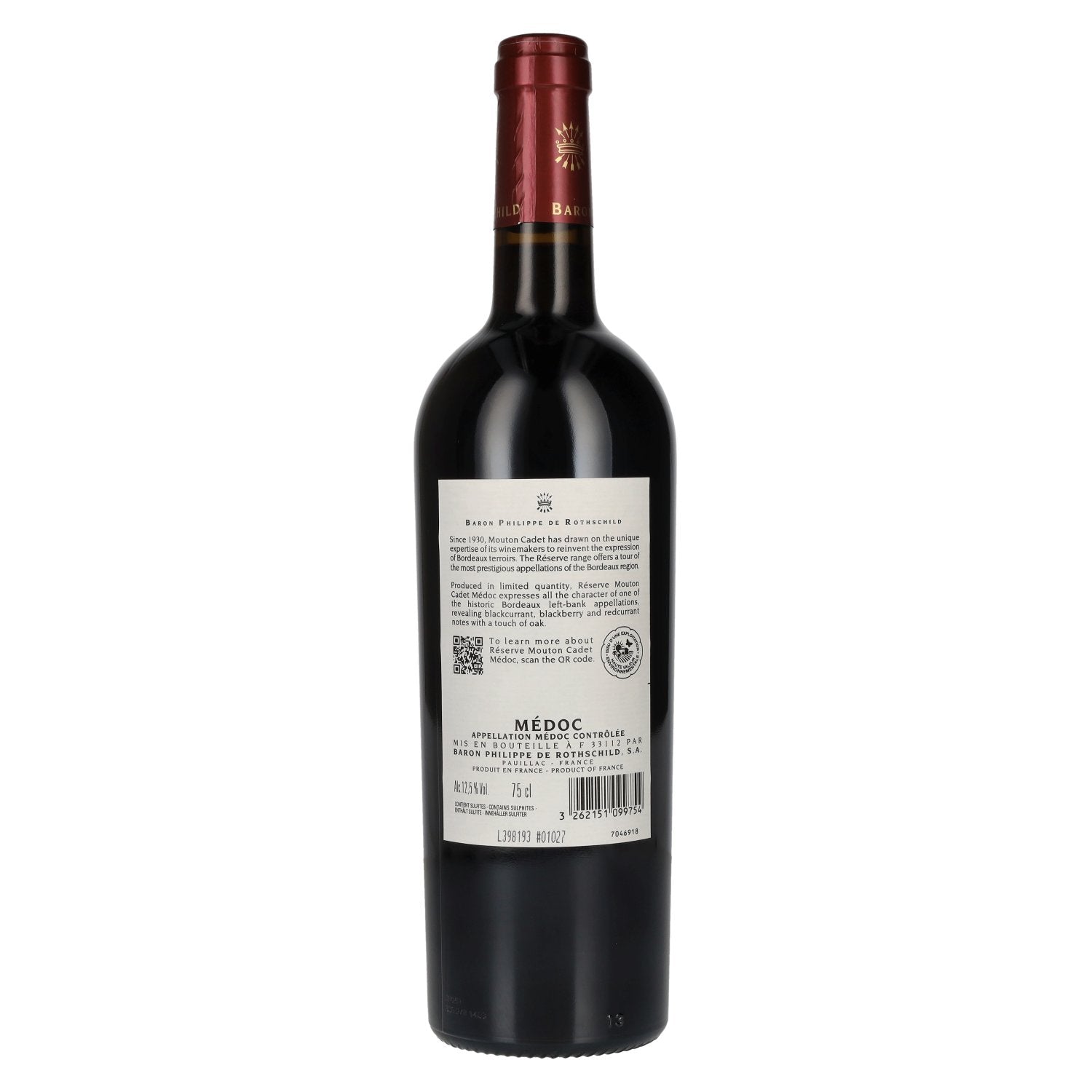Baron Philippe de Rothschild MOUTON CADET Réserve Médoc 2021 12,5% Vol. 0,75l
