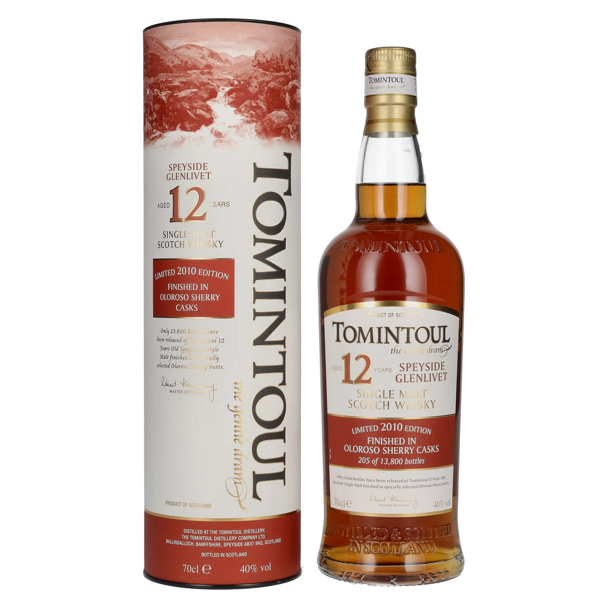 Tomintoul 12 Years Old OLOROSO SHERRY CASKS Finish Limited Edition 2010 40% Vol. 0,7l in gift box