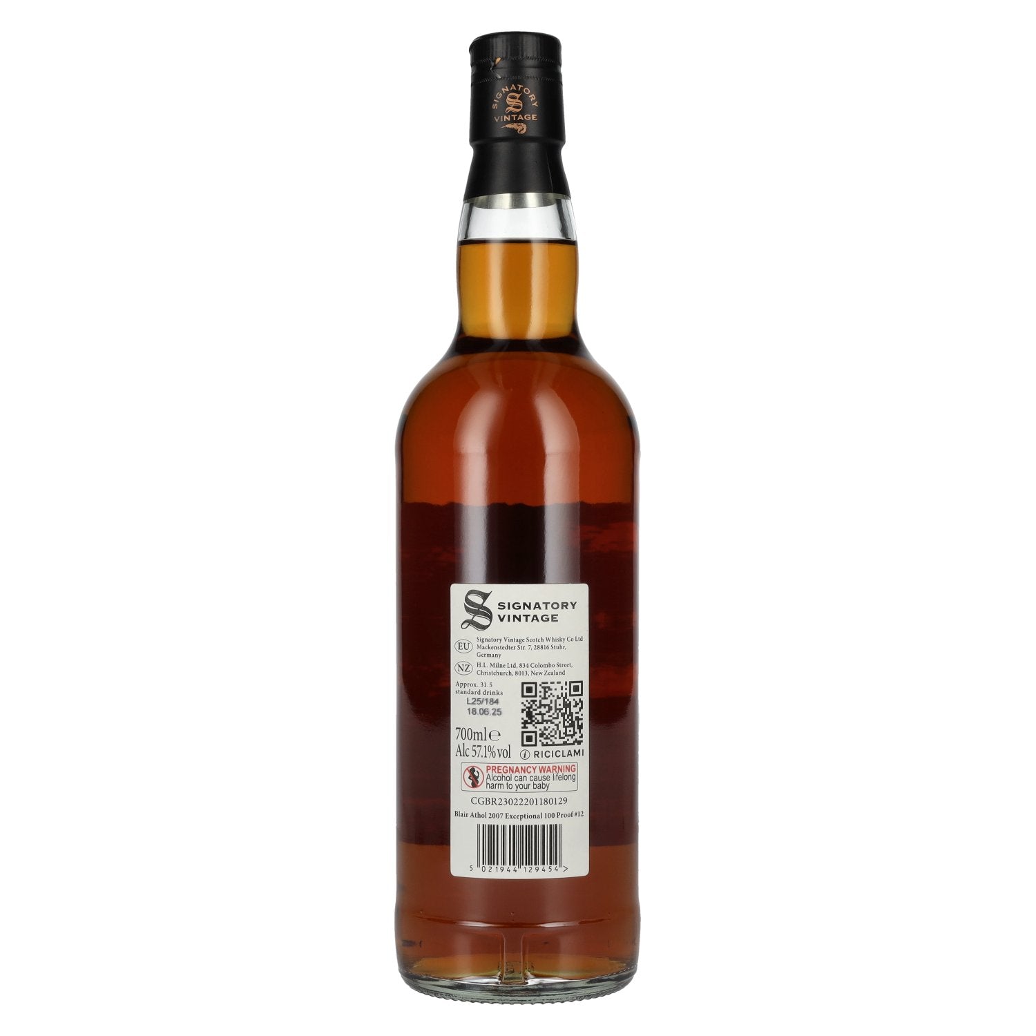Signatory Vintage 100 Proof Edition Blair Athol 17 Years Old Exceptional Cask #12 2007 57,1% Vol. 0,7l