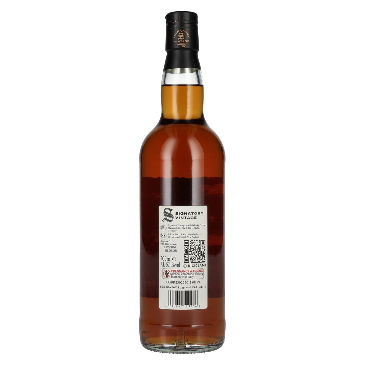 Signatory Vintage 100 Proof Edition Blair Athol 17 Years Old Exceptional Cask #12 2007 57.1% vol. 0.7 l