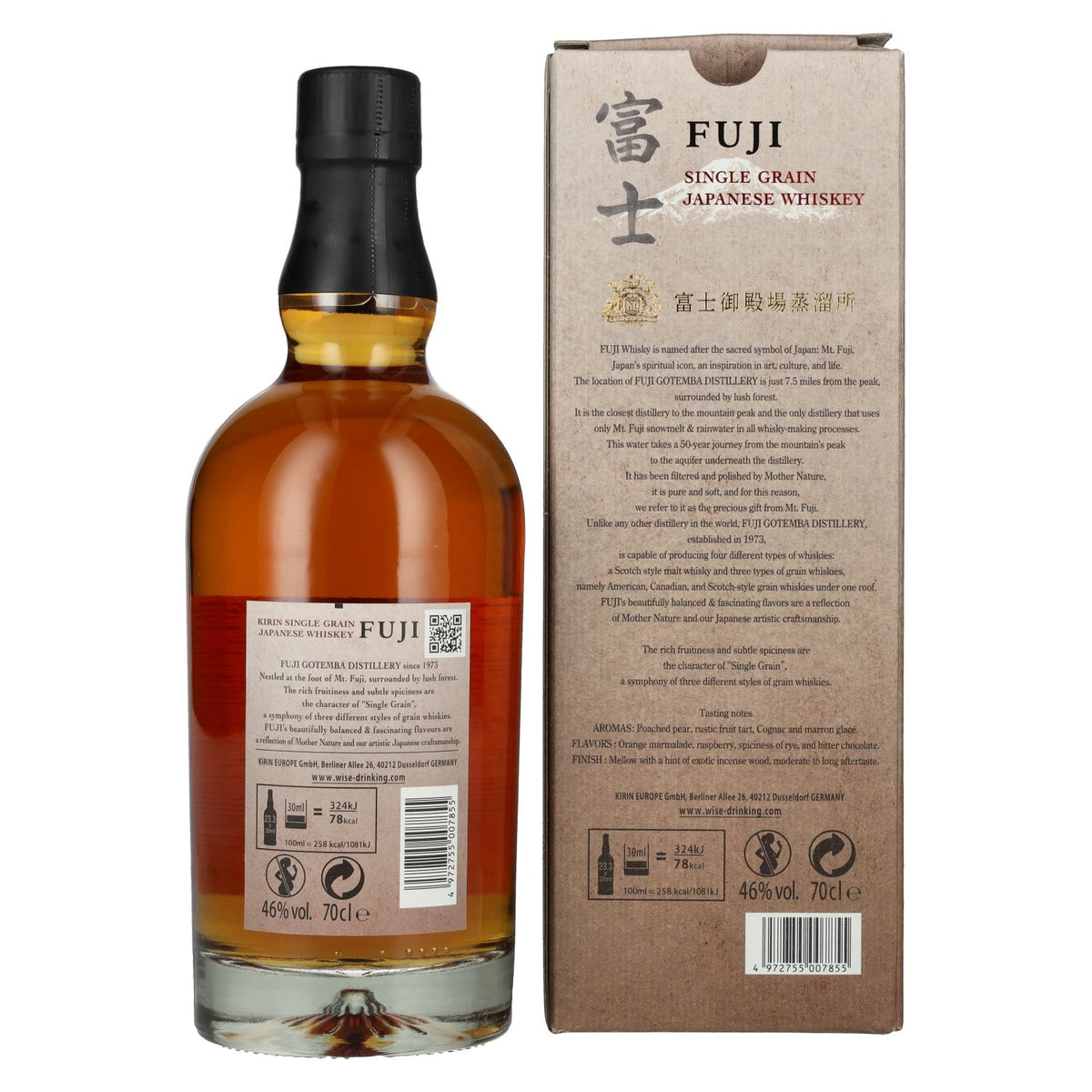 KIRIN FUJI Single Grain Japanese Whiskey 46% Vol. 0,7l in Geschenkbox
