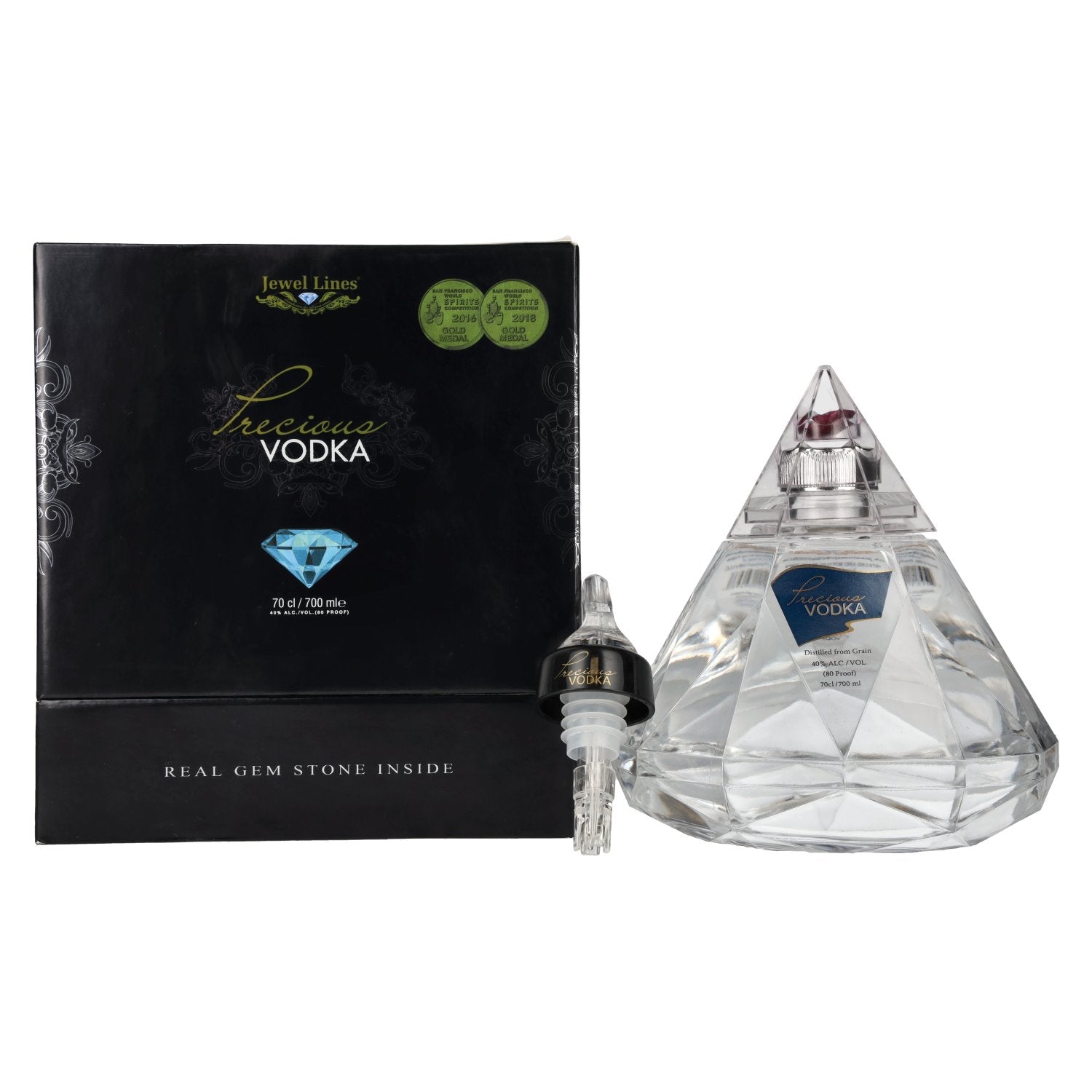 Jewels Lines Precious Vodka 40% Vol. 0,7l in Geschenkbox mit Ausgießer