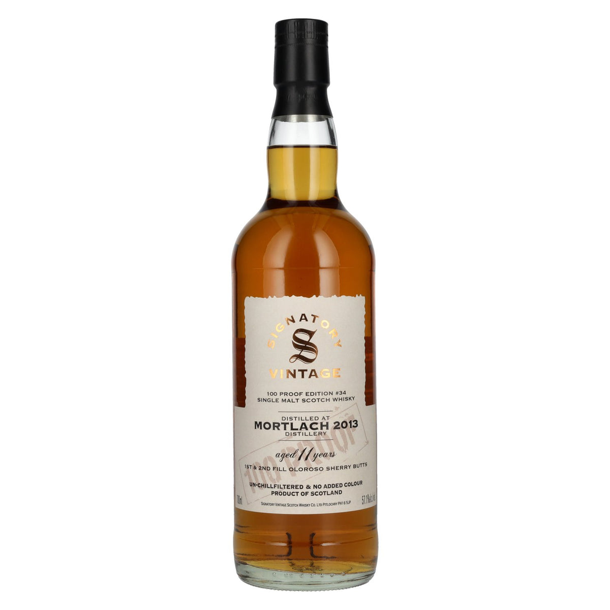 Signatory Vintage 100 Proof Edition Mortlach 11 Years Old Single Malt #34 2013 57,1% vol. 0,7 l