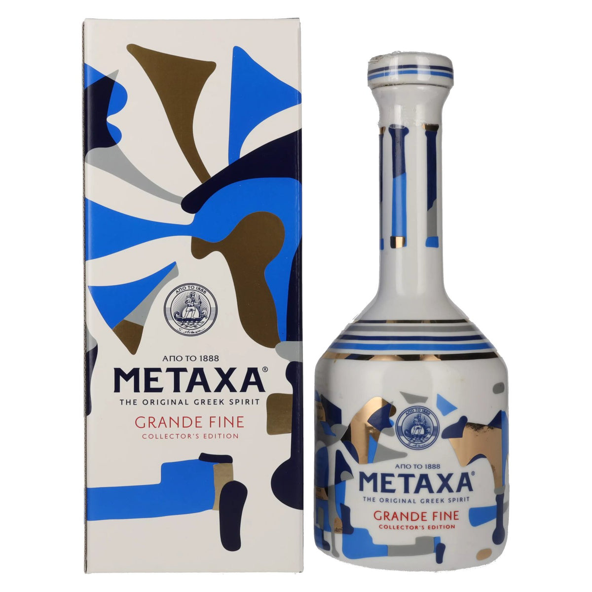 Metaxa GRANDE FINE Collector’s Edition ceramic bottle, 40% vol., 0.7 l, in a gift box