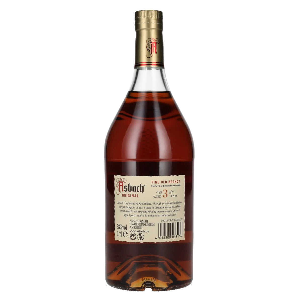 Asbach Original 3 jaar 38% Vol. 0,7l