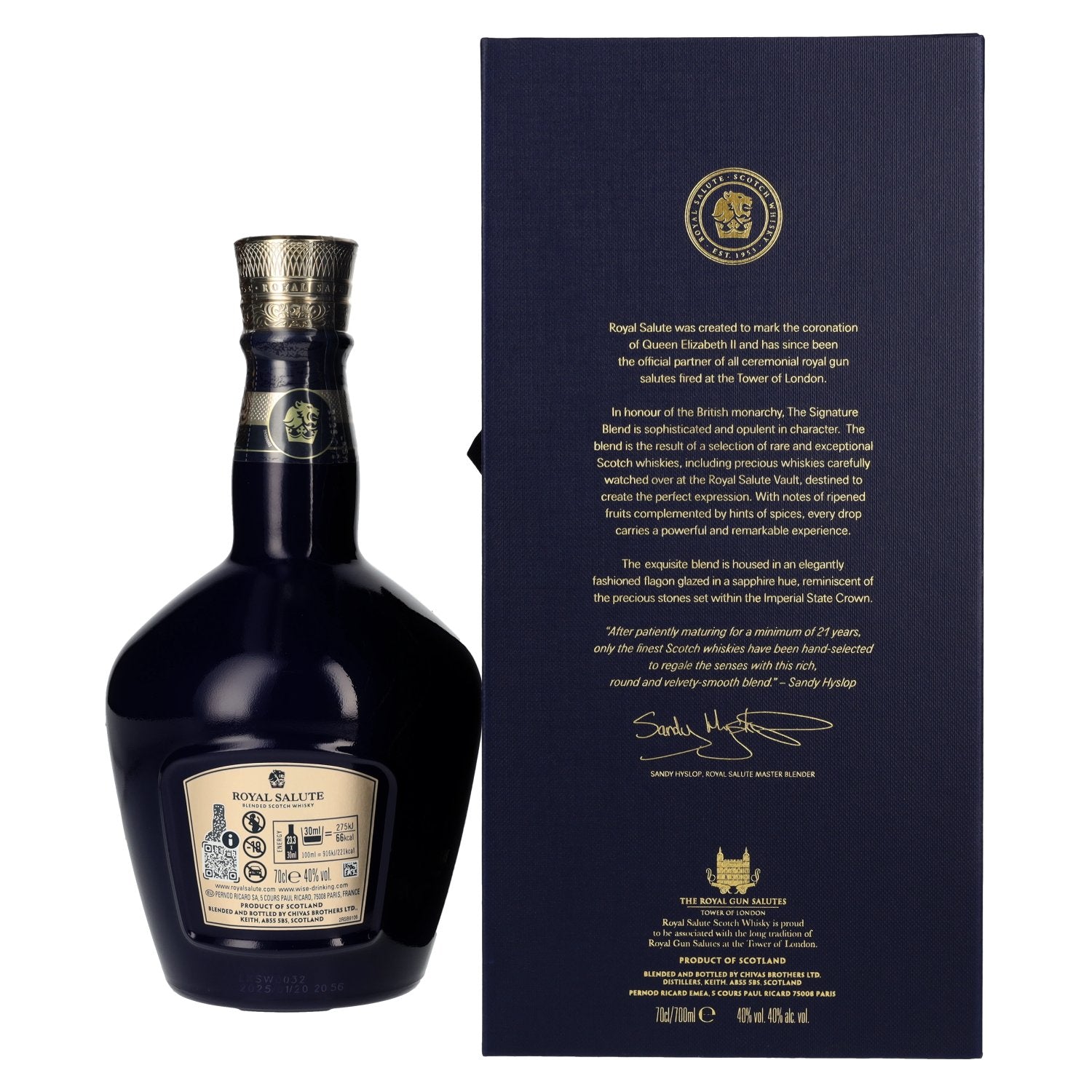 Royal Salute 21 Years Old THE SIGNATURE BLEND 40% Vol. 0,7l in geschenkverpakking