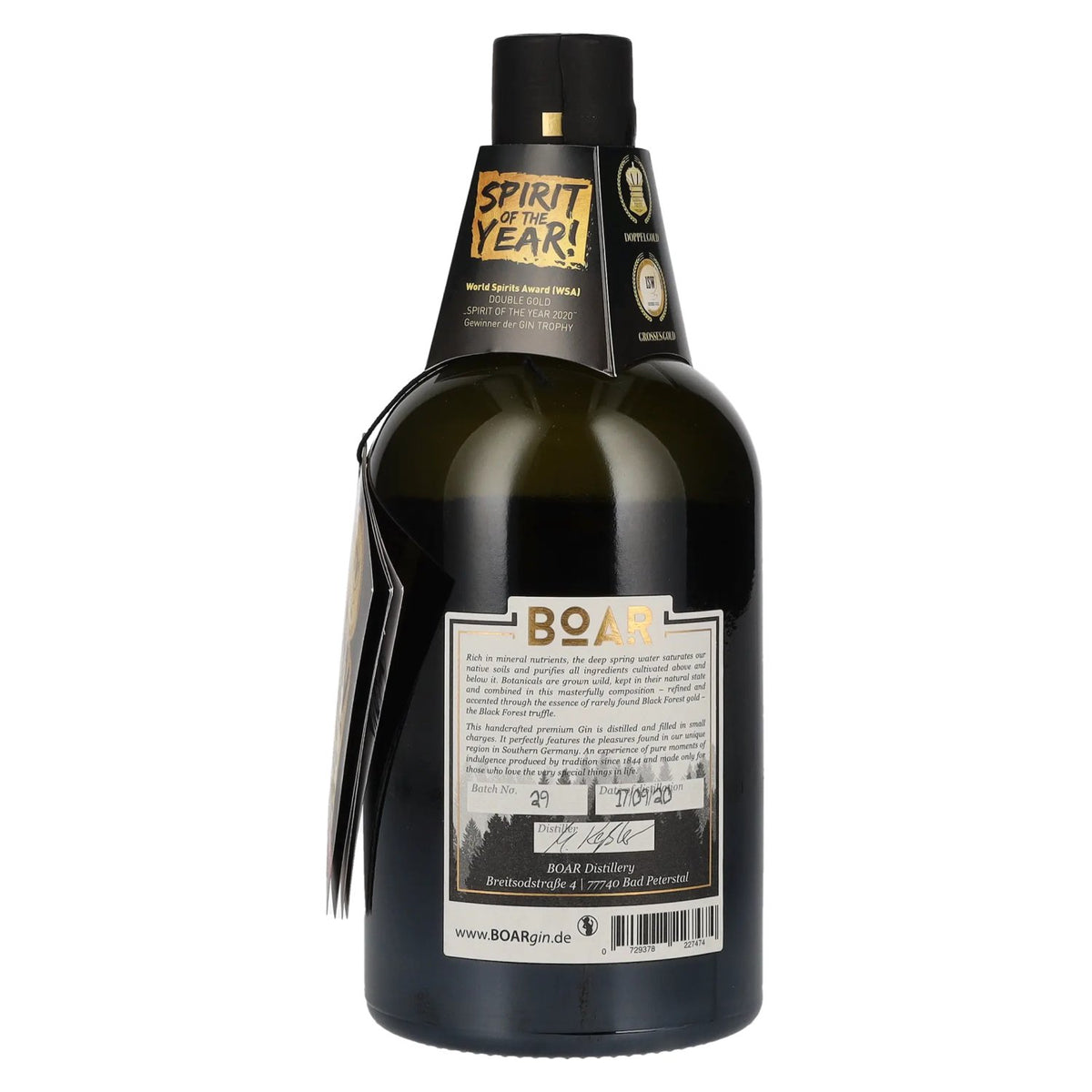 BOAR Blackforest Premium Dry Gin 43% Vol. 0,5l