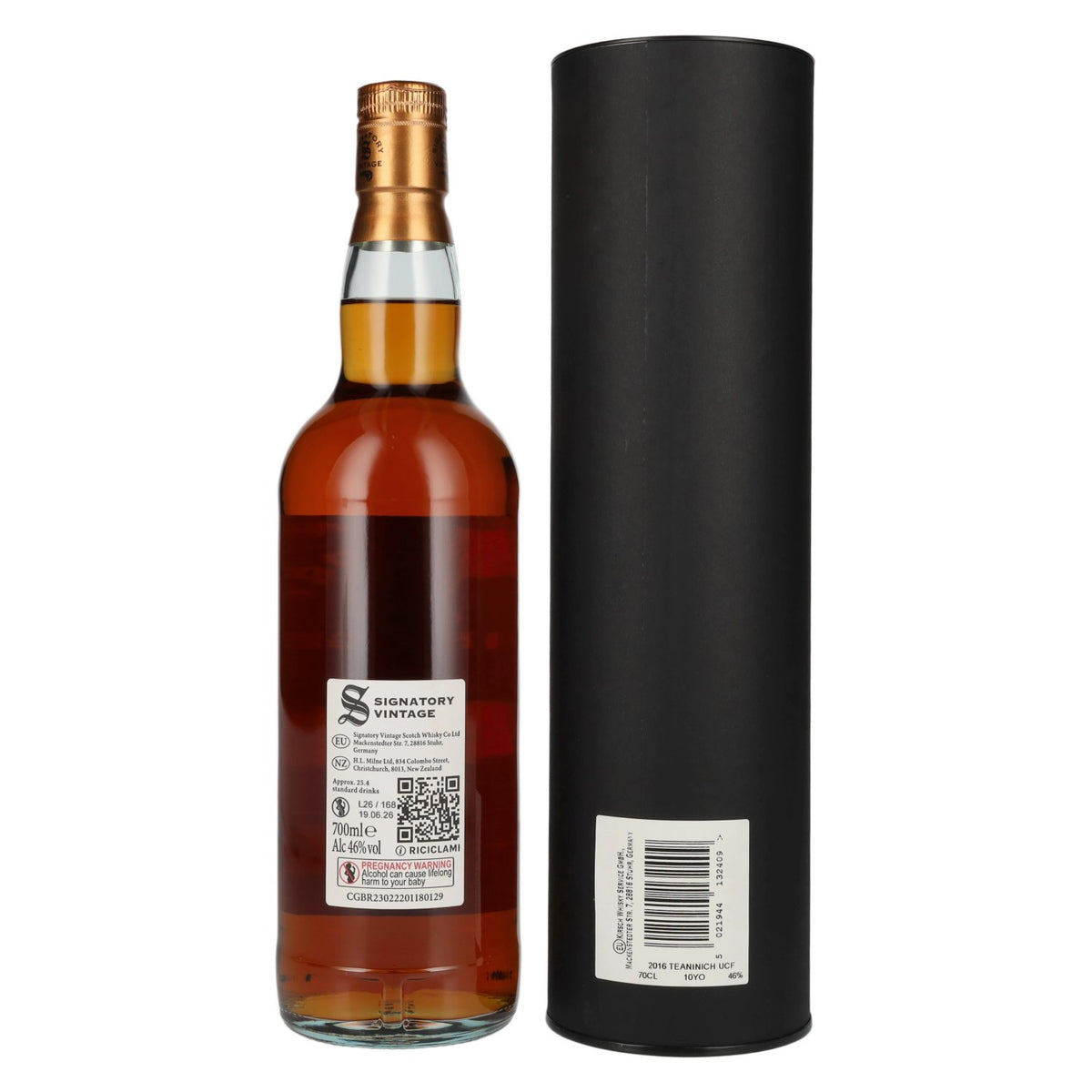 Signatory Vintage Teaninich 10 ans d'âge « The Un-Chillfiltered » 2016, 46 % vol., 0,7 l, dans un coffret cadeau
