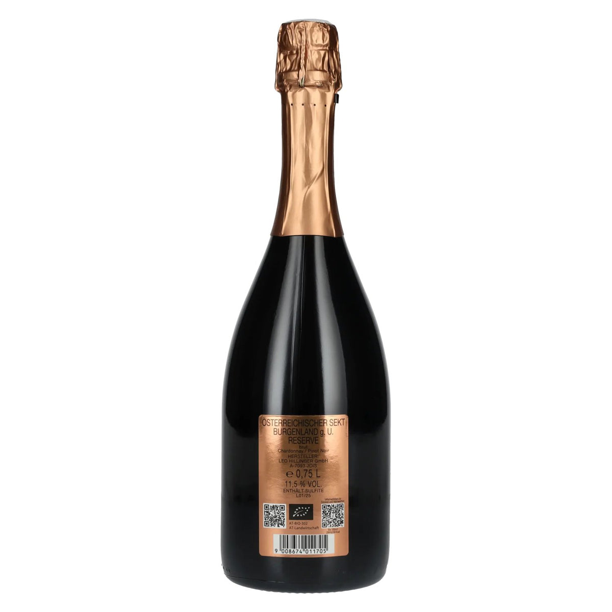 Hillinger HILL Brut Réserve 2018 11,5 % vol. 0,75 l