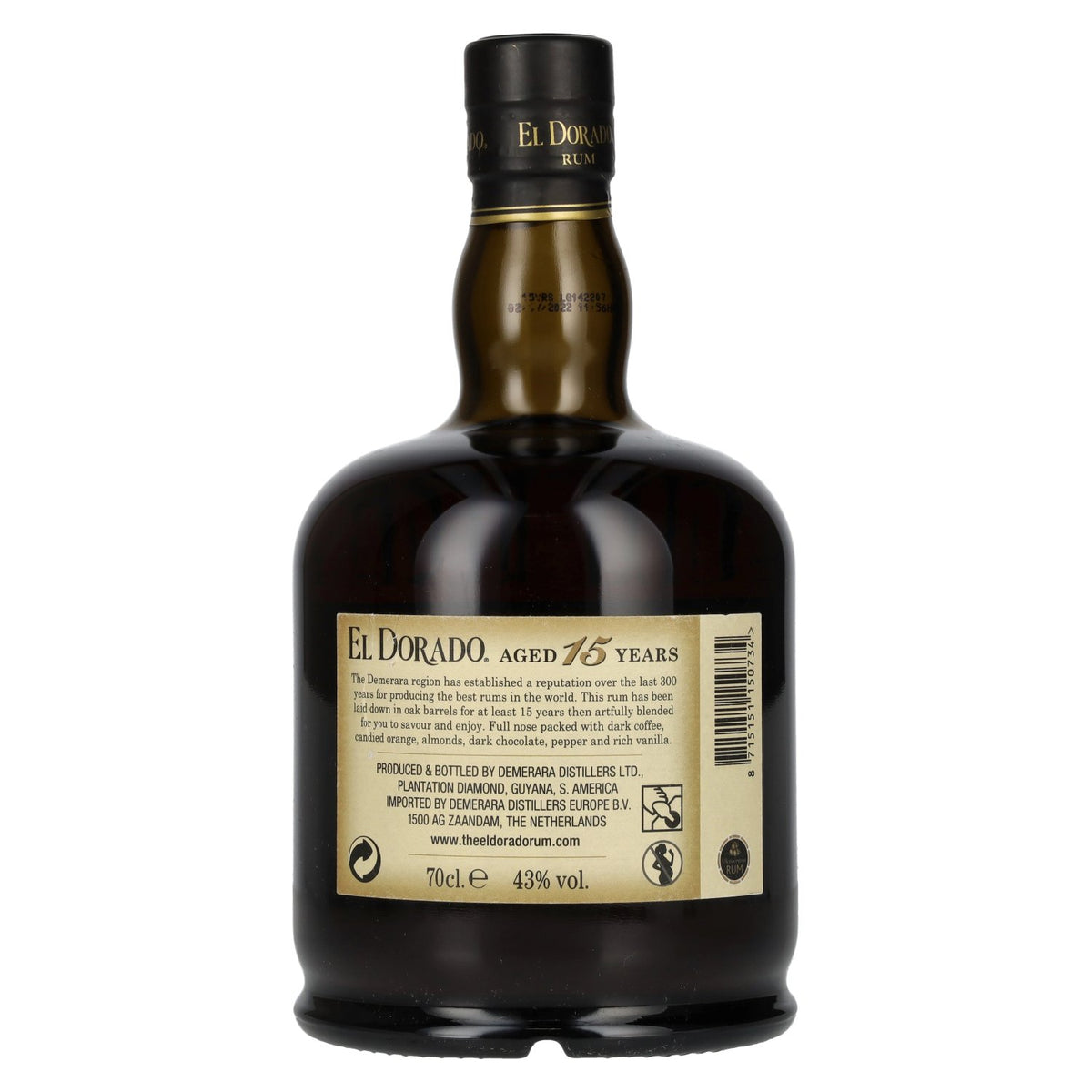 El Dorado 15 Years Old Finest Demerara Rum SPECIAL RESERVE 43% vol. 0.7 l