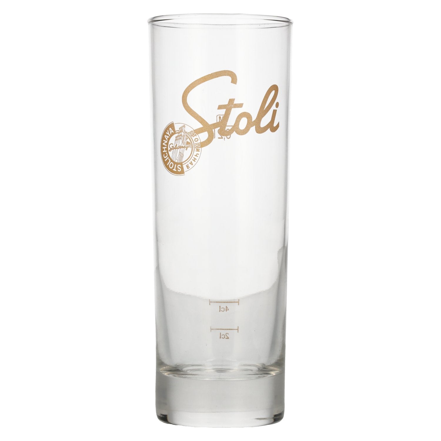 Stolichnaya Stoli Longdrinkglas mit Eichung