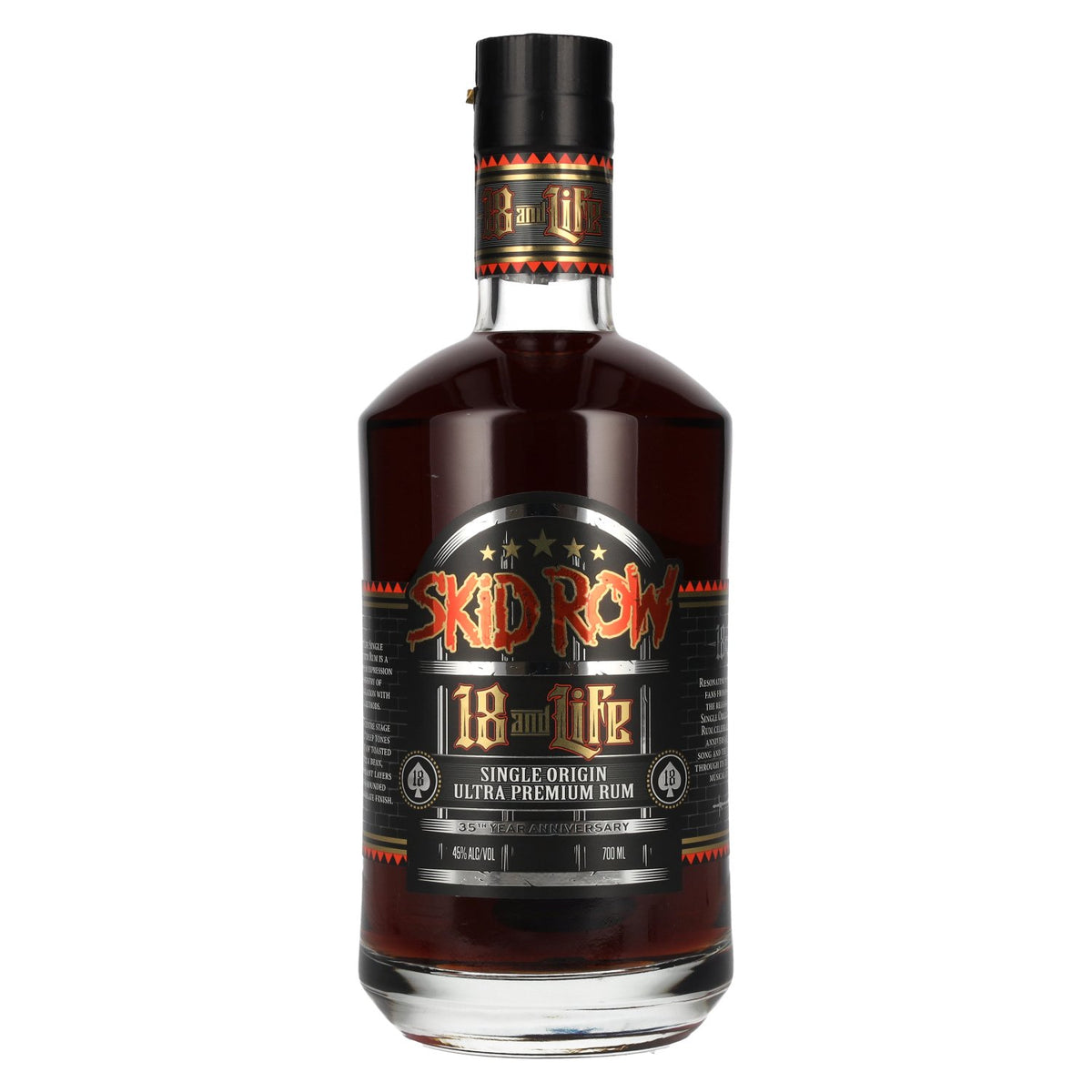 Skid Row 18 et Life, rhum ultra premium 35e anniversaire, 45 % vol., 0,7 l