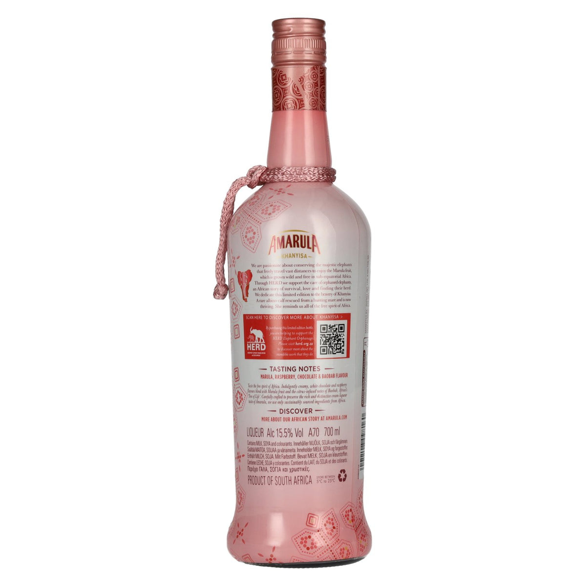 Amarula Cream aux saveurs de framboise, chocolat et baobab africain, 15,5 % vol., 0,7 l