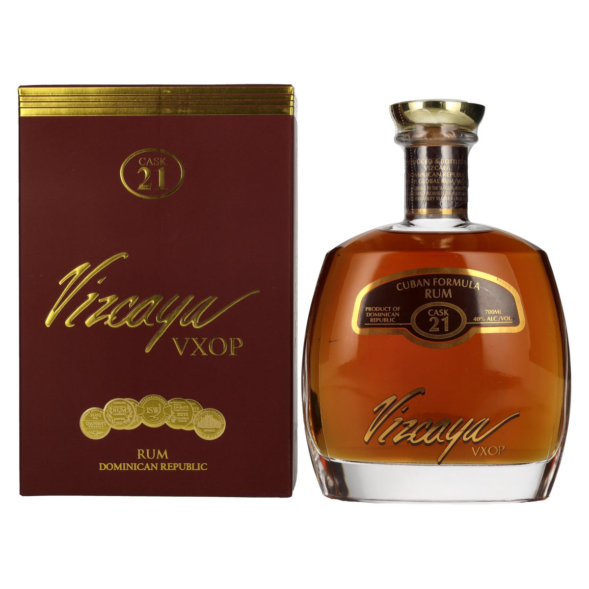 Vizcaya VXOP Cuban Formula Rum Cask 21 40 % vol. 0,7 l dans un coffret cadeau