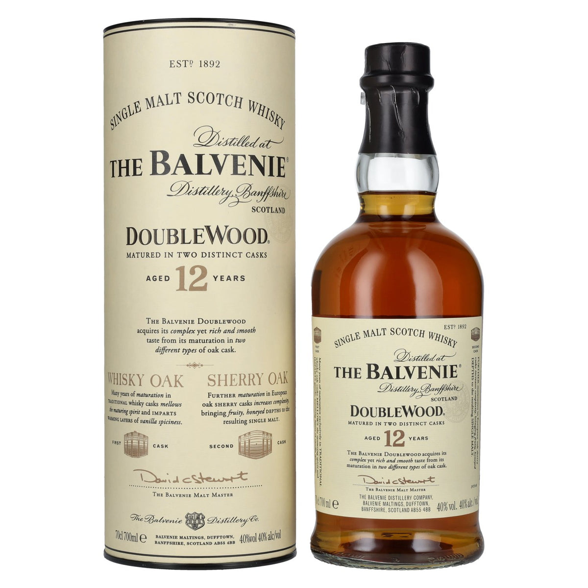 Balvenie 12 ans d'âge Double Wood 40 % vol. 0,7 l dans un coffret cadeau