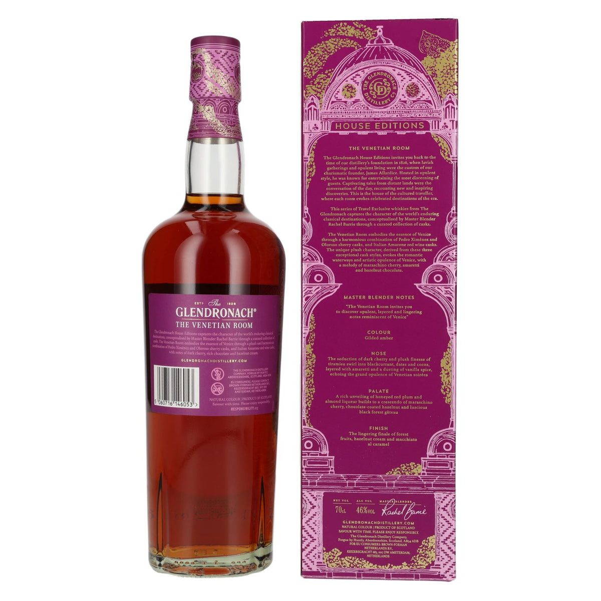 The GlenDronach House Editions THE VENETIAN ROOM Highland Single Malt 46% vol. 0,7 l in geschenkverpakking