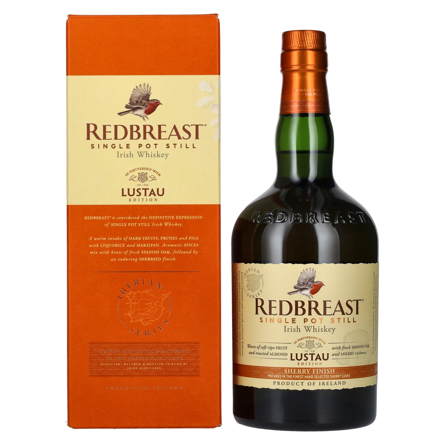 Redbreast Single Pot Still Irish Whiskey LUSTAU EDITION Sherry Finish 46% Vol. 0,7l in geschenkverpakking