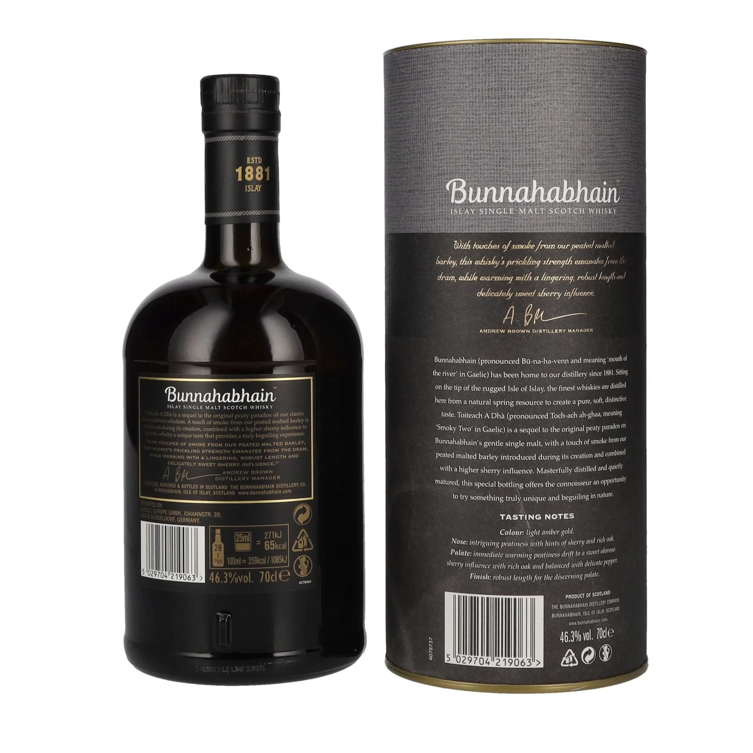 Bunnahabhain TOITEACH A DHÀ Islay Single Malt Scotch Whisky 46,3% Vol. 0,7l en boîte cadeau