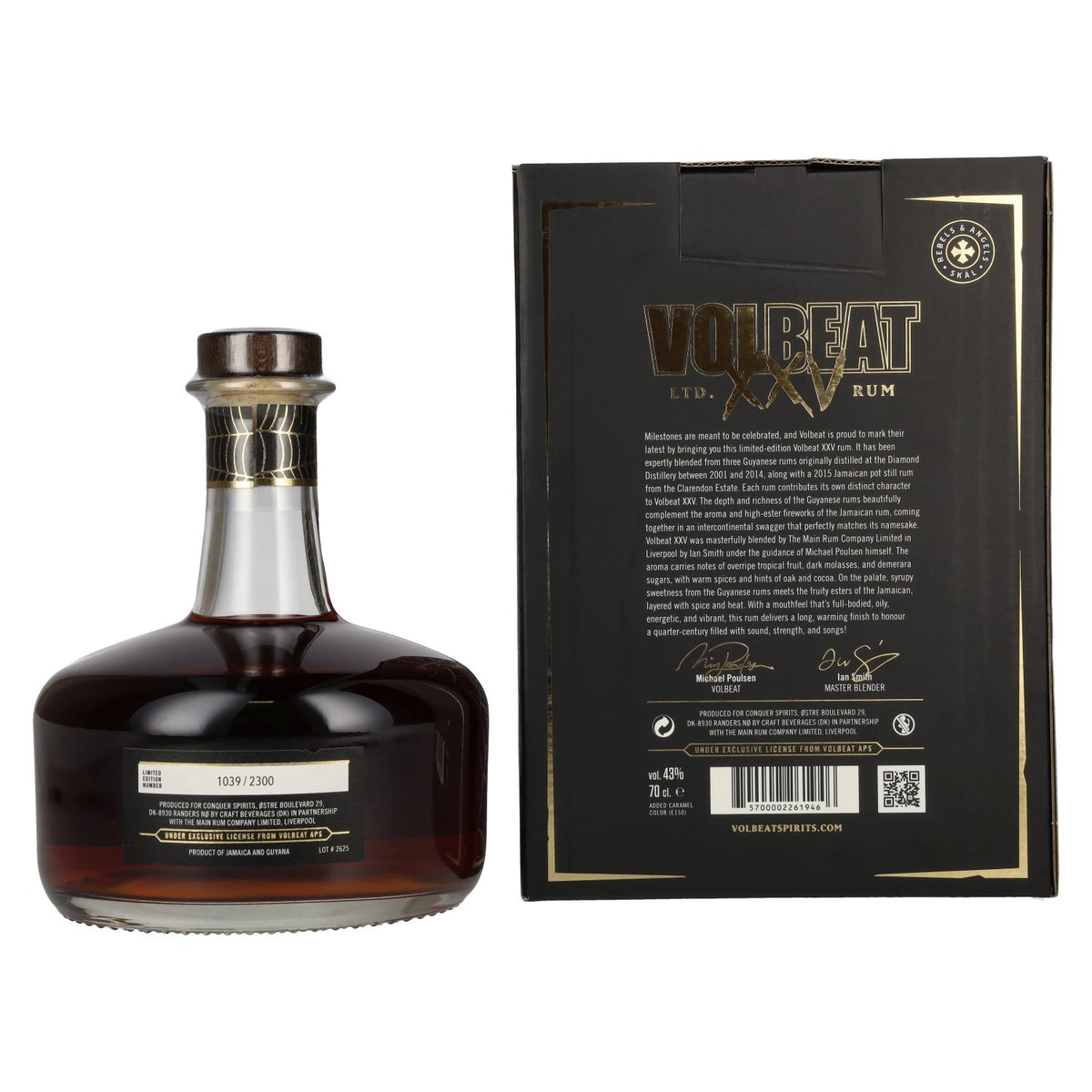 Volbeat XXV Premium Artisan Blend Rum Limited Edition 43% vol. 0.7 l in a gift box
