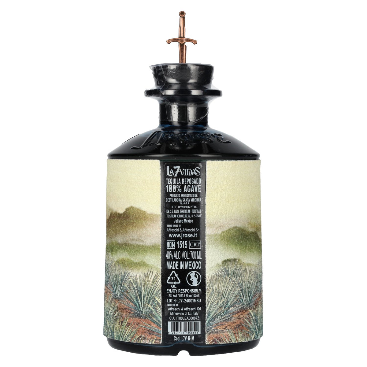 Tequila La7Vidas Reposado 100 % agave, 40 % vol., 0,7 l